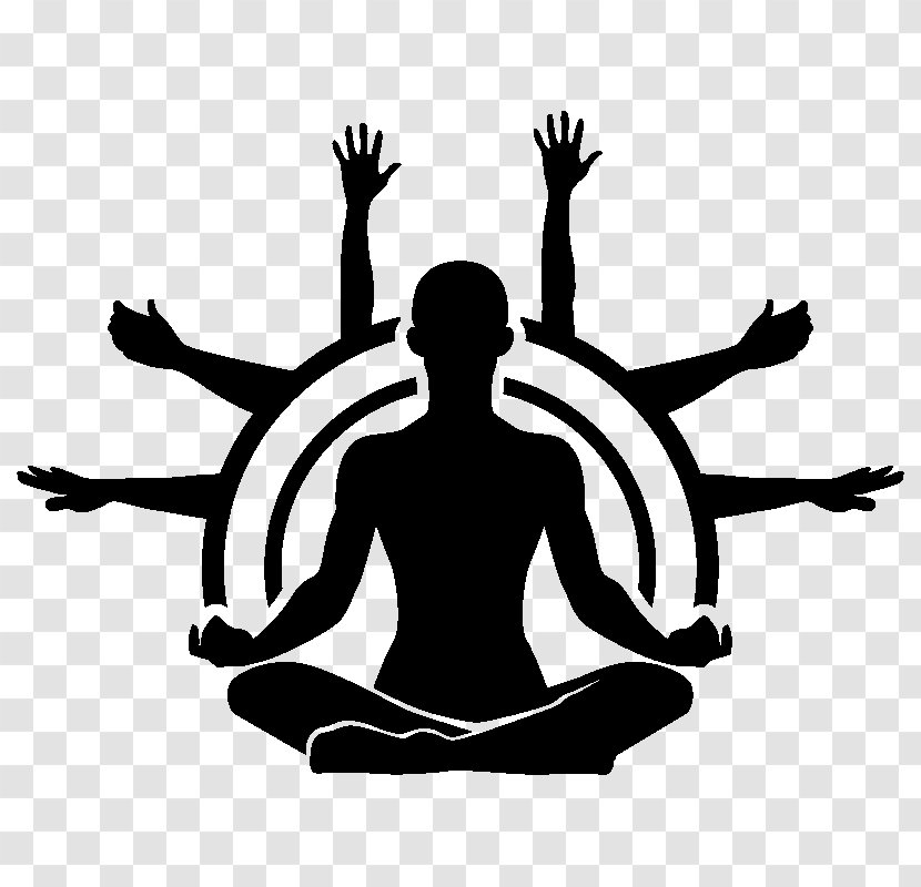 YouTube Gauls Meditation Falmatrica Shop - Black And White - Yoga Silouhette Transparent PNG