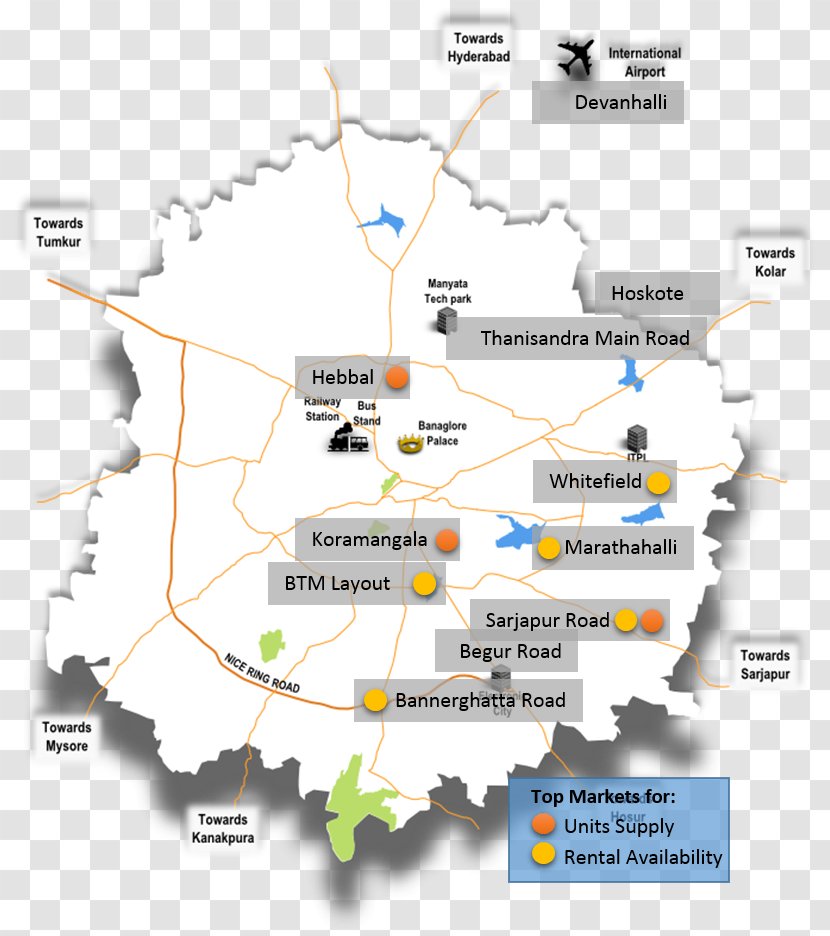 Outer Ring Road Residential Area Map Real Property Sarjapura - Sensex Transparent PNG