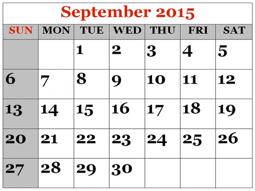 Civil Calendar October Hebrew Clip Art - Number - September Cliparts Transparent PNG