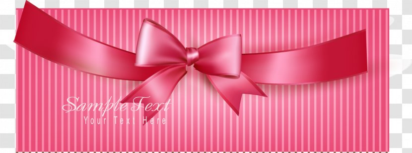 Shoelace Knot Pink Bow Tie - Vector Bowknot 1 Transparent PNG