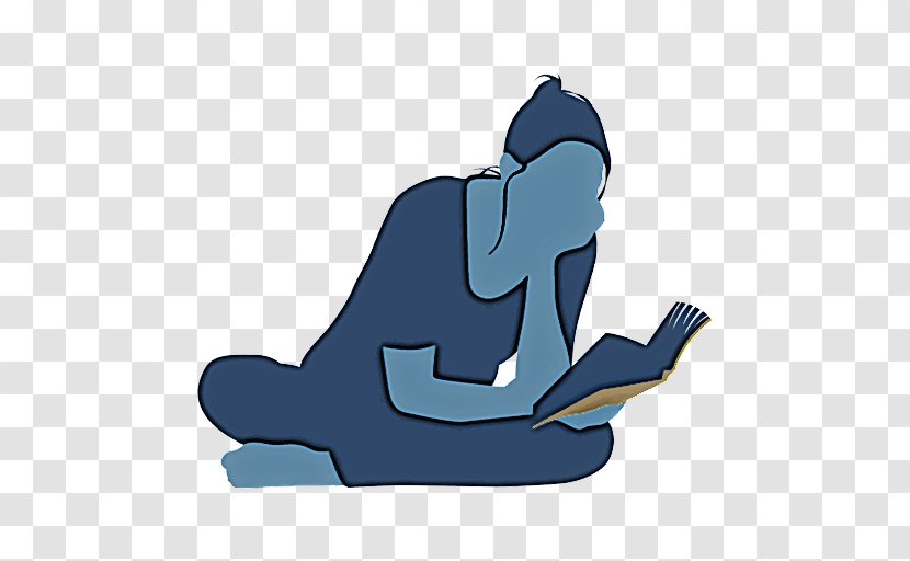 Sitting Cartoon Reading Kneeling Logo Transparent PNG
