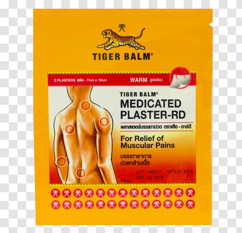 Tiger Balm Liniment Adhesive Bandage Muscle Pain - Body Ache Transparent PNG