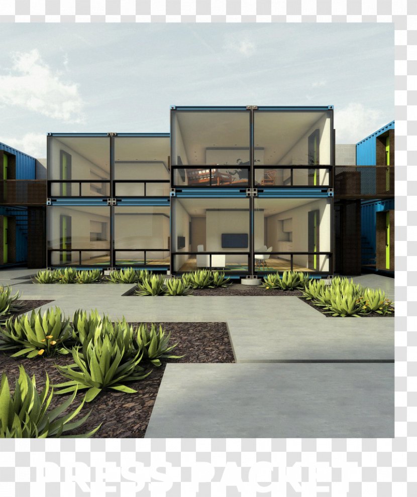 Downtown Phoenix CONTAINERS ON GRAND APARTMENTS Shipping Container Architecture Intermodal - Window - House Transparent PNG