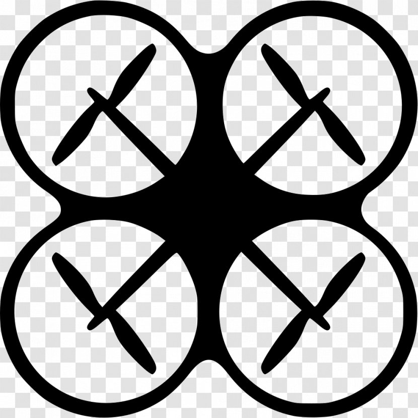 Quadcopter Helicopter Unmanned Aerial Vehicle Radio Control Clip Art - Symmetry - Drones Transparent PNG