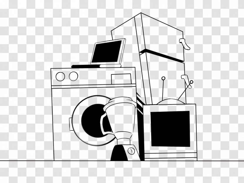 Electronic Waste Electronics Zero Electrical And Equipment Directive - Cartoon - Acupoints On The Back Of Household Transparent PNG