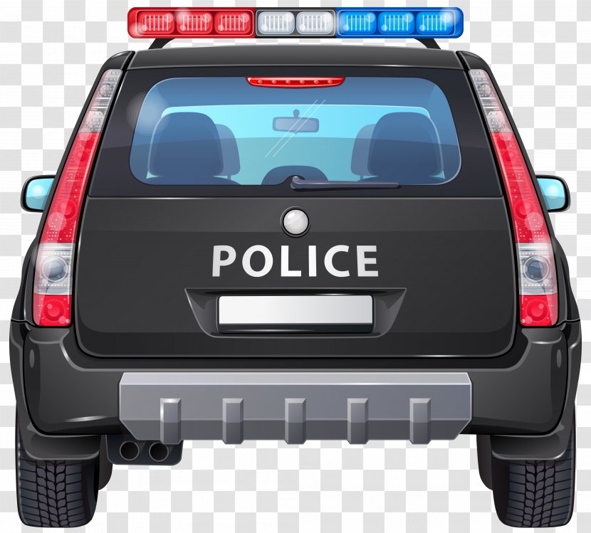 Police Car Clip Art - Back Image Transparent PNG