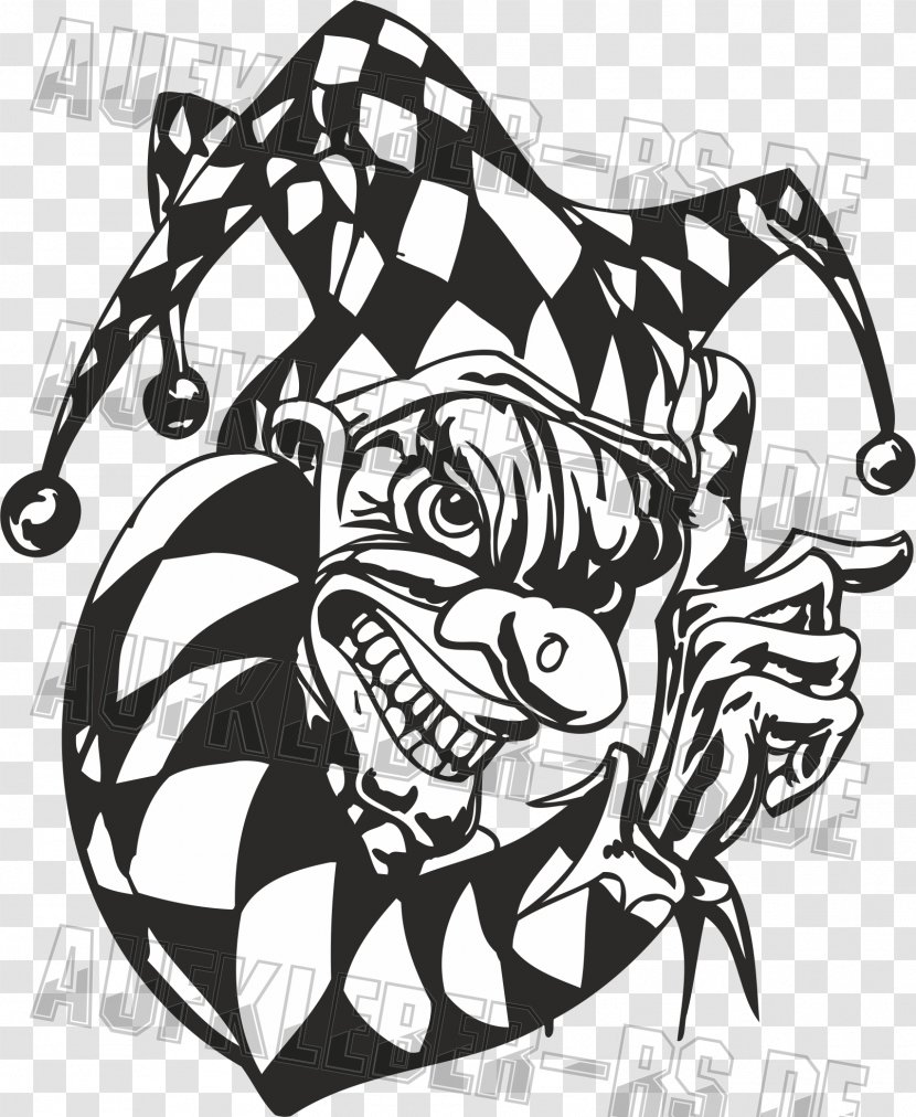 Joker Decal Sticker Evil Clown - Artwork Transparent PNG