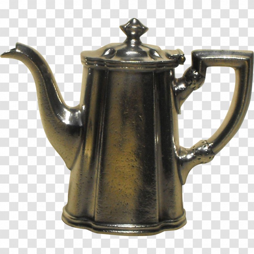 Teapot Coffee Rail Transport Kettle - Pewter Transparent PNG