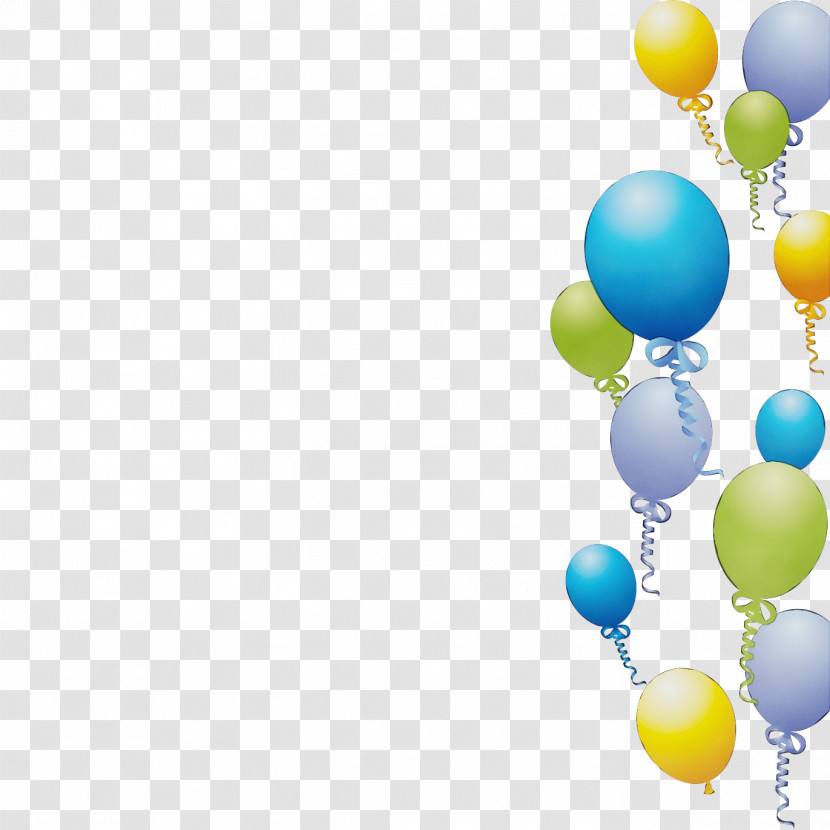 Aqua Turquoise Blue Balloon Yellow Transparent PNG