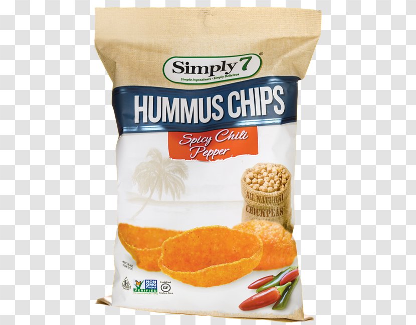 Potato Chip Vegetarian Cuisine Hummus Spicy Chili Pepper Chips Flavor - Delicious Transparent PNG