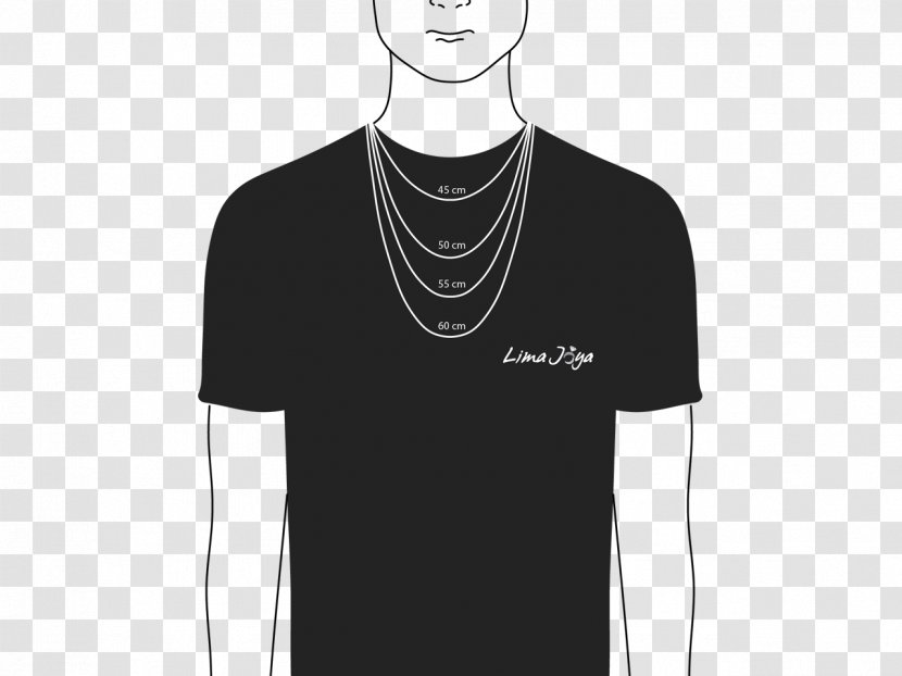 T-shirt Jewellery Chain Silver - Standing Transparent PNG