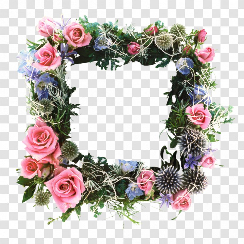 Floral Wreath Frame - Floristry - Petal Artificial Flower Transparent PNG