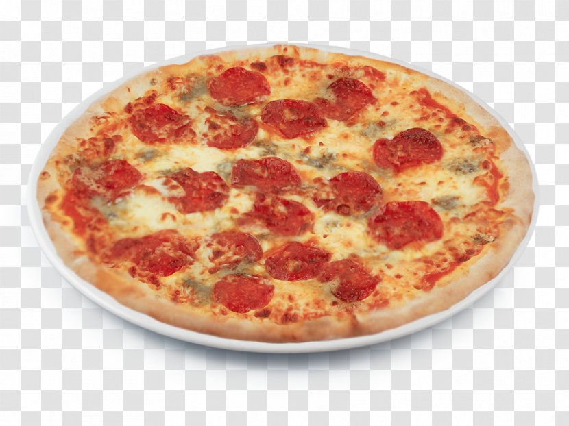Sicilian Pizza California-style Salami Cheese - Dish - Salam Transparent PNG