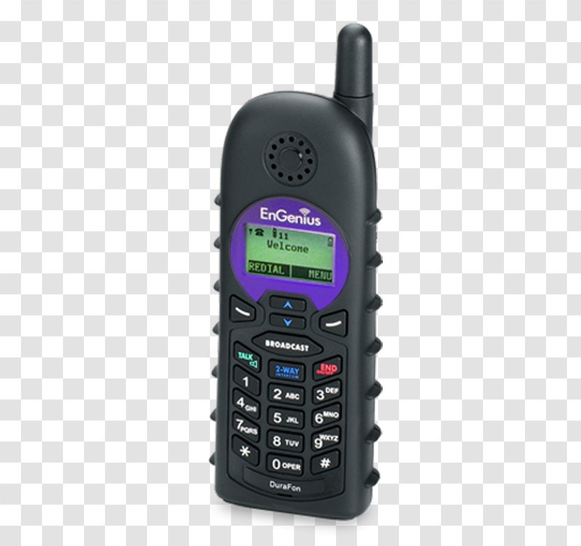 EnGenius DURAFON 1X-HC Long Range Industrial Cordless Phone Handset Telephone DURAFON-SIP System VoIP - Caller Id - Wireless Headset With Transparent PNG