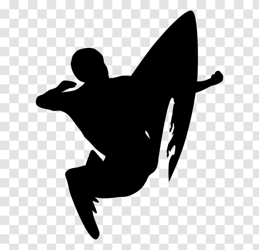 Surfing Silhouette Surfboard Wall Decal - Stencil Transparent PNG