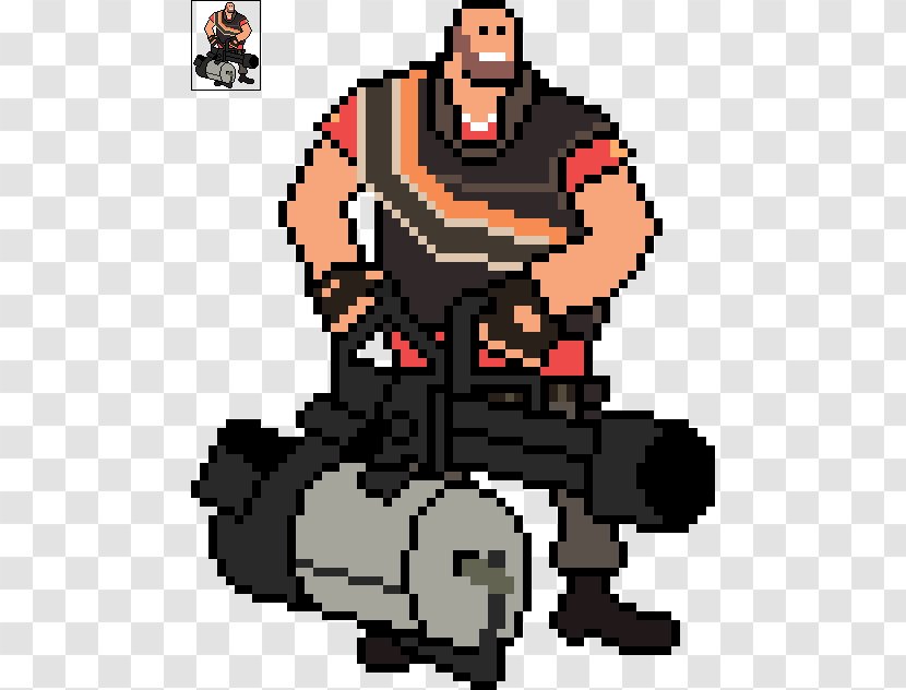 Team Fortress 2 Pixel Art Bit Image - Fictional Character - 8 Transparent PNG
