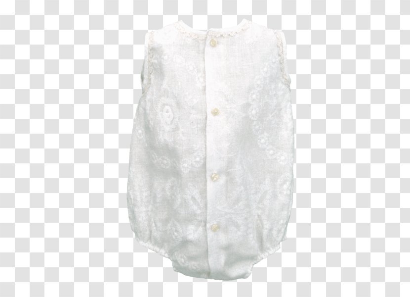 Romper Suit Blouse Bobbin Lace Button Textile - Silhouette - Baptism Transparent PNG