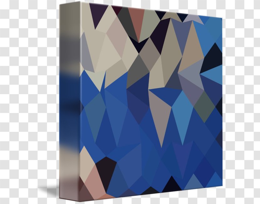 Cobalt Blue Teal Pattern - Rectangle - Color Low Polygon Transparent PNG