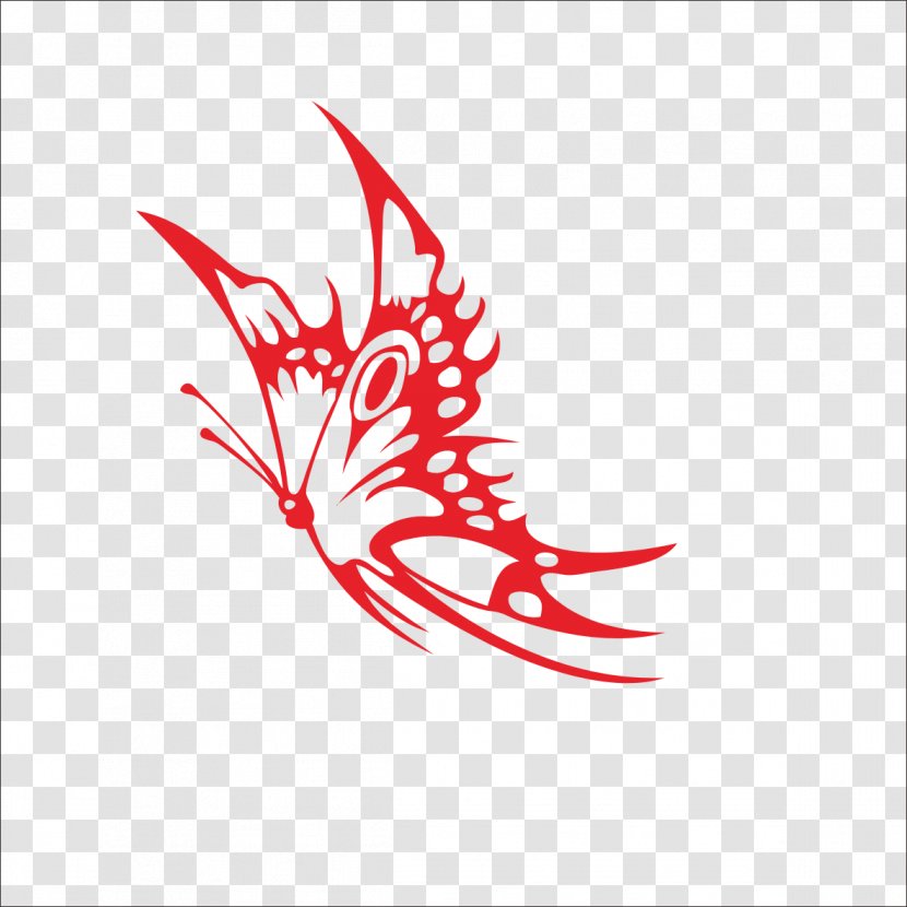 Sticker Abziehtattoo Decal - Artwork - Butterfly Transparent PNG