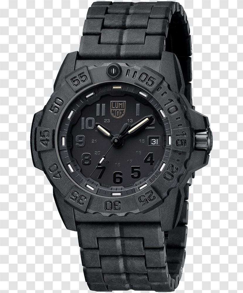 Luminox Navy Seal Colormark 3050 Series United States SEALs Diving Watch - Black Transparent PNG