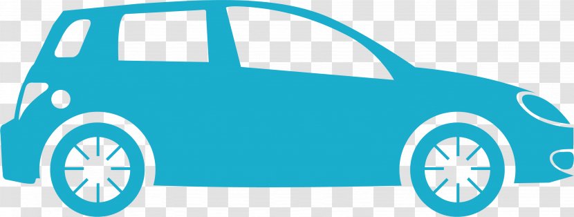 Car Silhouette Hatchback - Light Blue Mercedes Transparent PNG