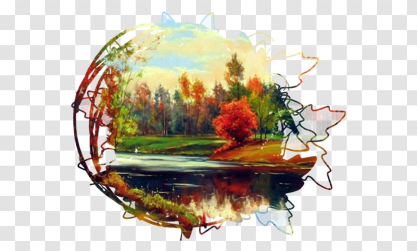 Autumn Nature Season Poetry - Water - Leaves Transparent PNG