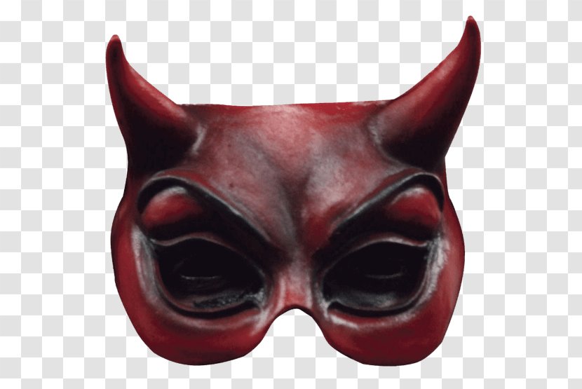Latex Mask Devil Demon Costume - Masquerade Ball Transparent PNG