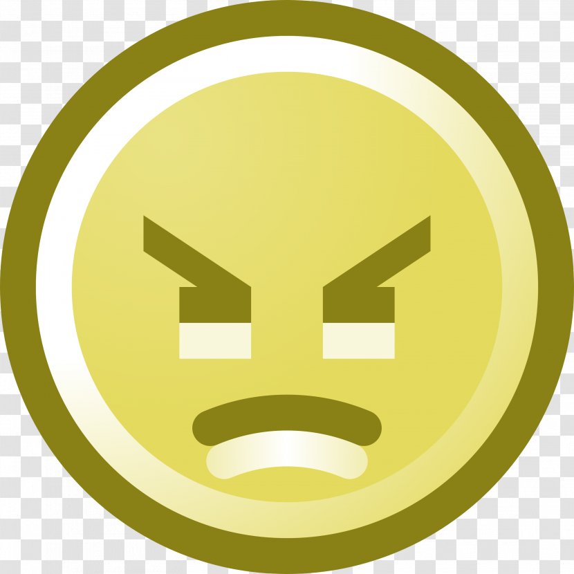 Smiley Emoticon Face Clip Art - Green - Angry Emoji Transparent PNG