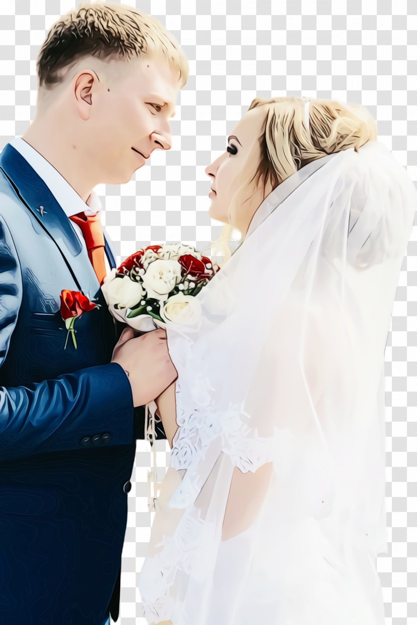 Wedding Love Couple - Bridal Veil - Smile Suit Transparent PNG