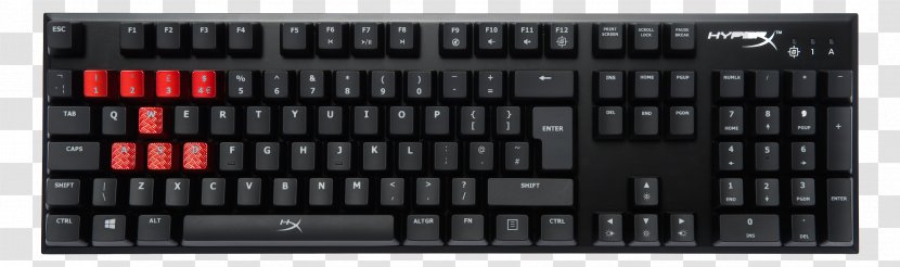 Computer Keyboard KINGSTON HyperX Alloy Gaming Keyb. Red FPS Pro Mechanical - Kingston Hyperx Keyb - Hypex Electronics Transparent PNG