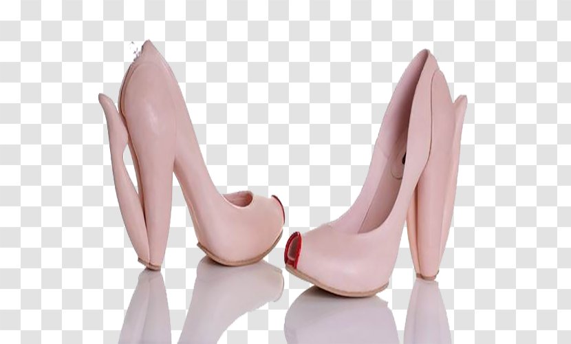 Shoe High-heeled Footwear Designer - Watercolor - Pink Body High Heels Transparent PNG
