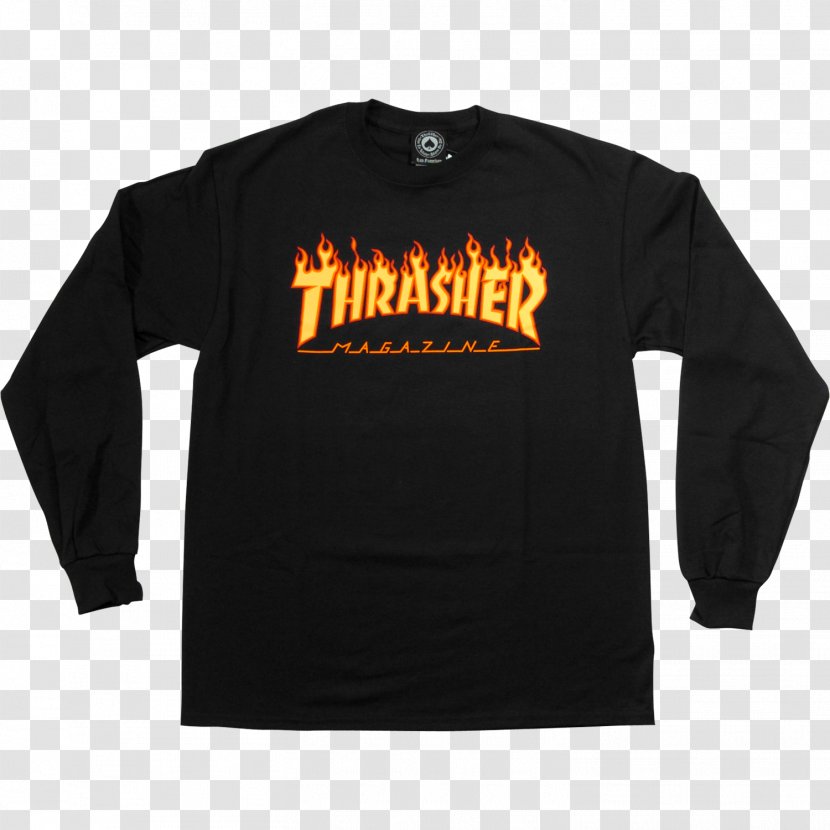 Long-sleeved T-shirt Hoodie Thrasher Presents Skate And Destroy - Active Shirt Transparent PNG
