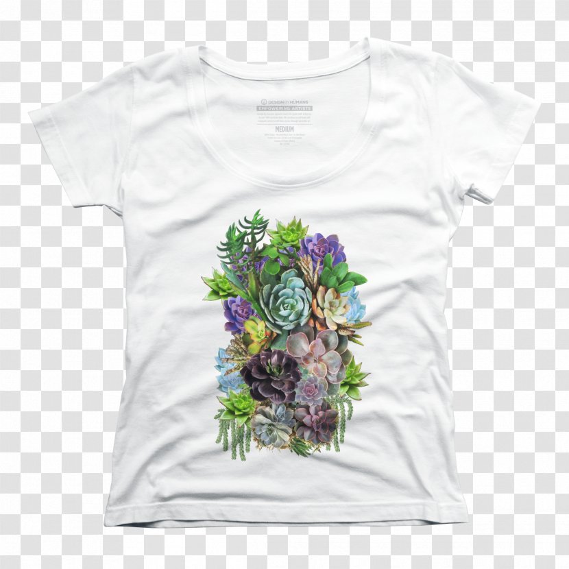 T-shirt Sleeve Flower Textile Printing - Fleshy Rosette Succulents Transparent PNG