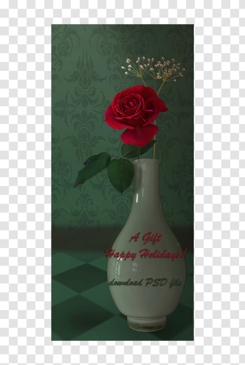 Garden Roses Glass Bottle Vase Ceramic - Flower - Hand-painted Rose Invitation Transparent PNG