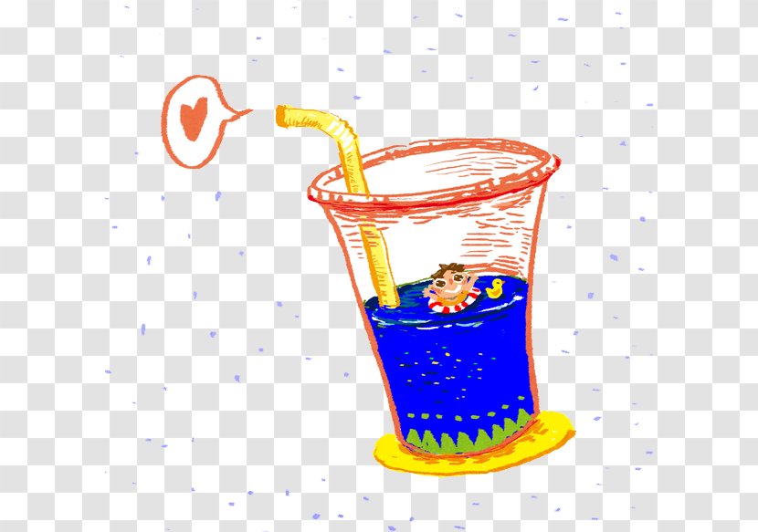 Coffee Drinking Straw Cup - Search Engine - Hand Drawn Drinks Transparent PNG