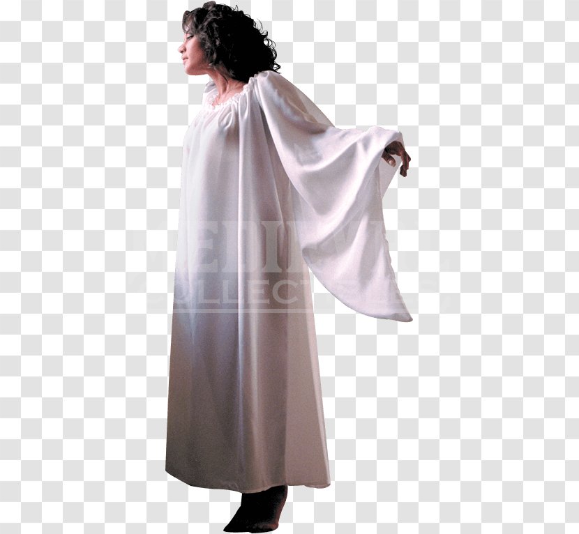 Robe Bell Sleeve Shoulder Costume - Silk Chemise Transparent PNG