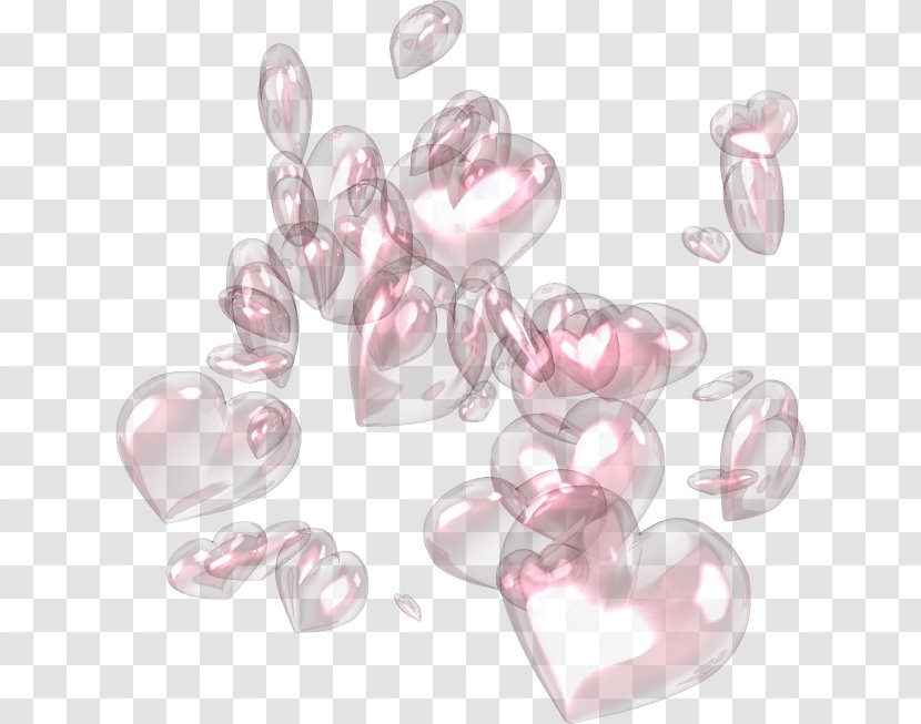 Heart Color Pink - Body Jewelry Transparent PNG