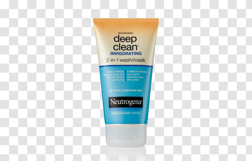 Neutrogena Deep Clean Cream Cleanser Exfoliation Lotion Sunscreen - Lather Transparent PNG