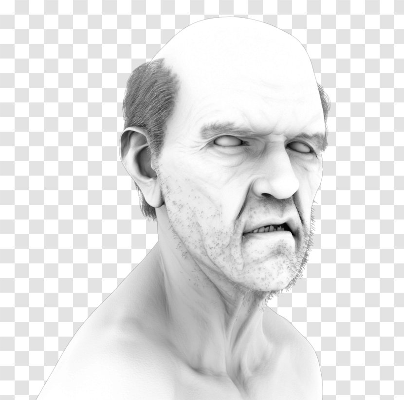 Orange County Nose Chin Cheek Forehead - Man - Angry Old Transparent PNG