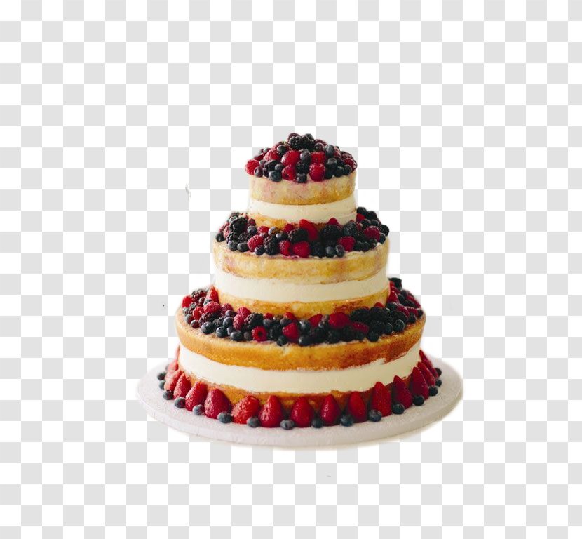 Wedding Cake Icing Cupcake - Torte - Mulberry Strawberry Cream Transparent PNG