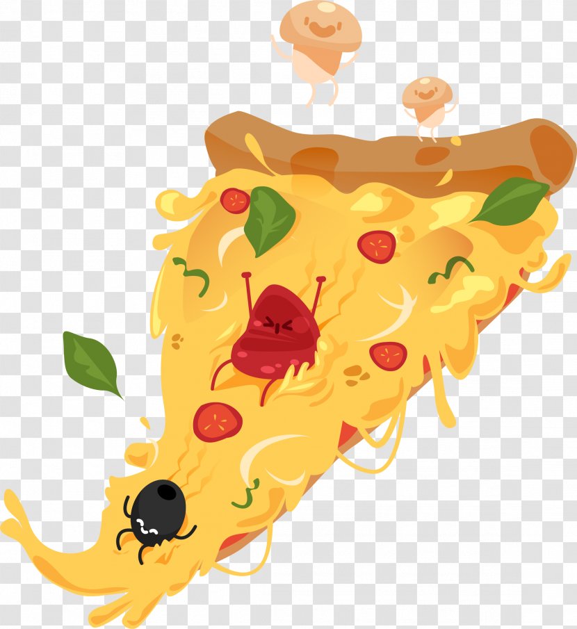 Pizza Cheese Fast Food Goat - Flower - Mushroom Transparent PNG