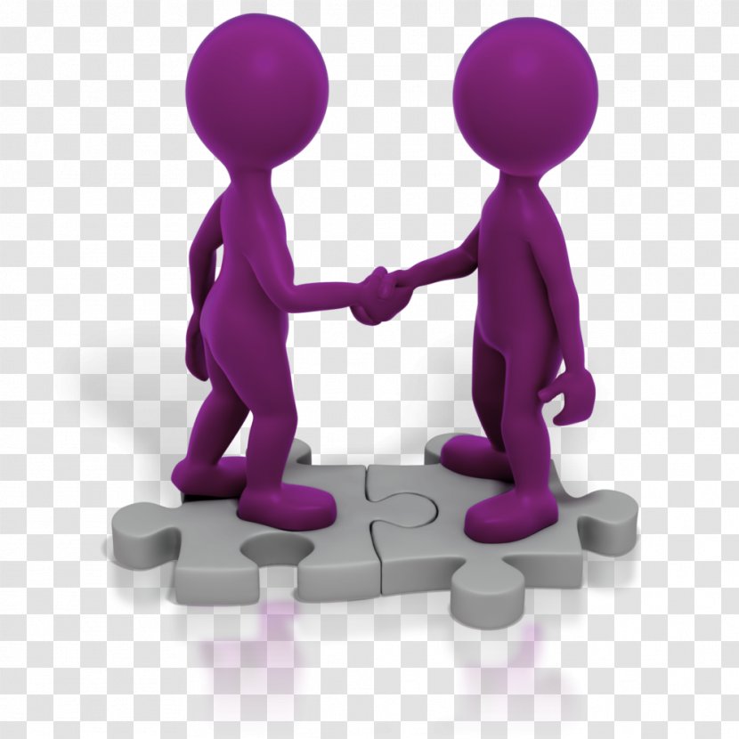 Clip Art Image Handshake Stick Figure - Human Behavior - Teamwork Goals And Objectives Transparent PNG