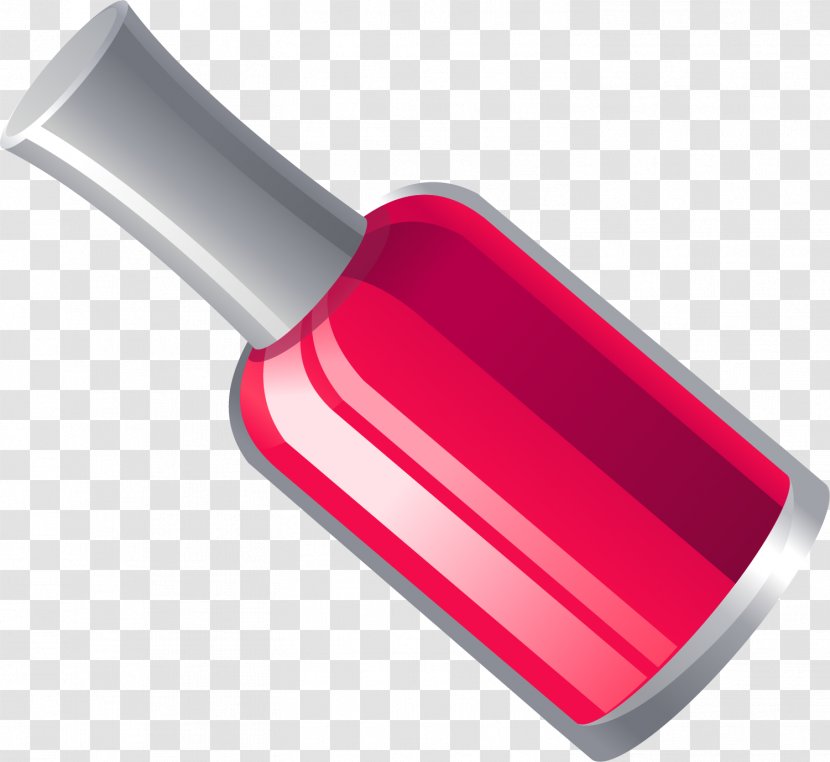 Nail Polish Manicure - Hand Painted Red Transparent PNG