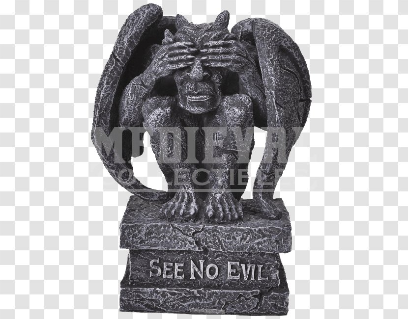Statue Gargoyle Figurine Three Wise Monkeys Memorial - See No Evil Transparent PNG