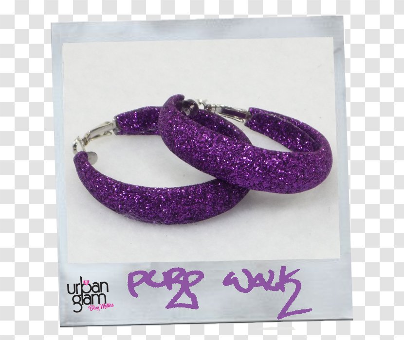 Earring Purple Jewellery Clothing Accessories Bracelet - Rose - Glitter Material Transparent PNG