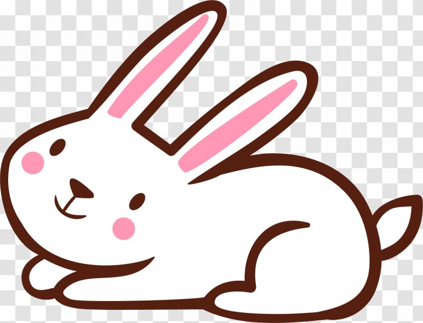 Domestic Rabbit Clip Art - Color - White Cartoon Pattern Transparent PNG