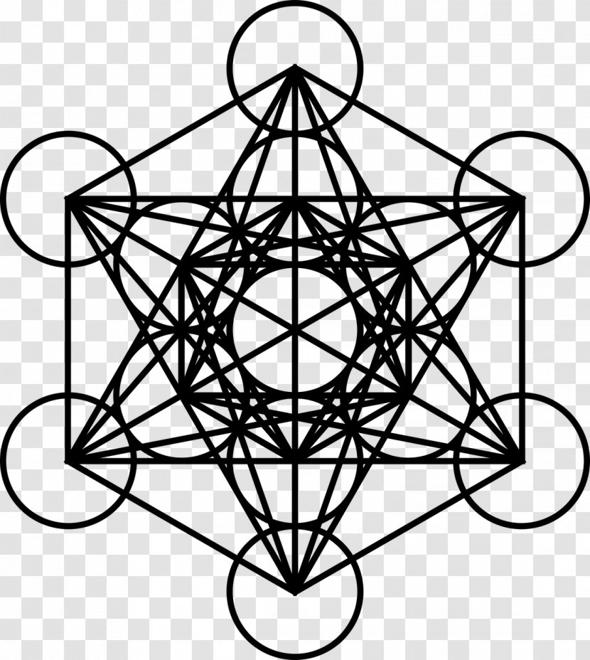 Metatron's Cube Overlapping Circles Grid Sacred Geometry - Merkabah Mysticism - Loard Budha Transparent PNG