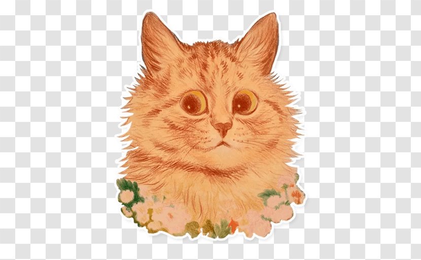 Louis Wain's Cats Ginger Cat Art Painting Transparent PNG