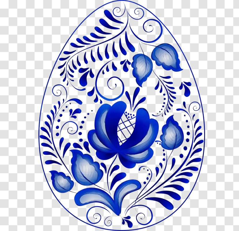 Cobalt Blue Pattern Ornament And White Porcelain Transparent PNG