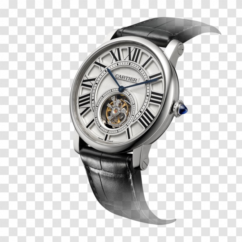 Watch Tourbillon Cartier Clock Silver - Perpetual Calendar Transparent PNG